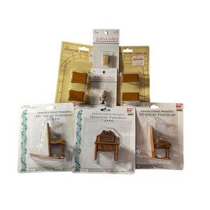 VTG Doll House Miniature Furniture Miscellaneous brown Wood Traditional